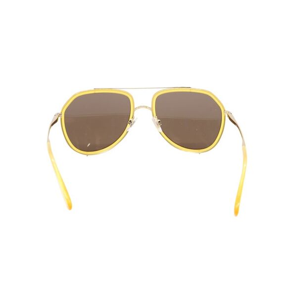 Pre Loved Dolce Gabbana Vintage Aviator Sunglasses Yellow Frame Women - Picture 4 of 6